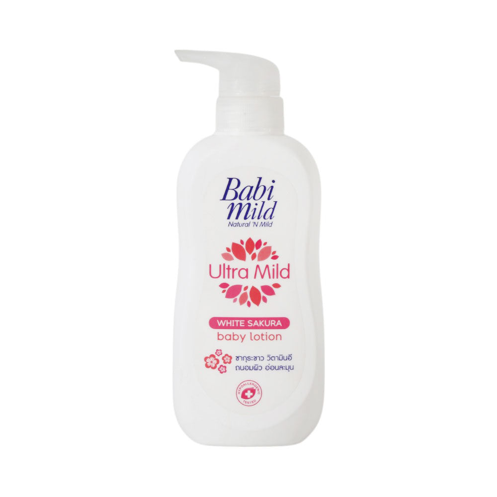 BABI MILD BABY LOTION ORGANIC WHITE SAKURA 350 ML Default Title - MamasJan Grocery Nonfood