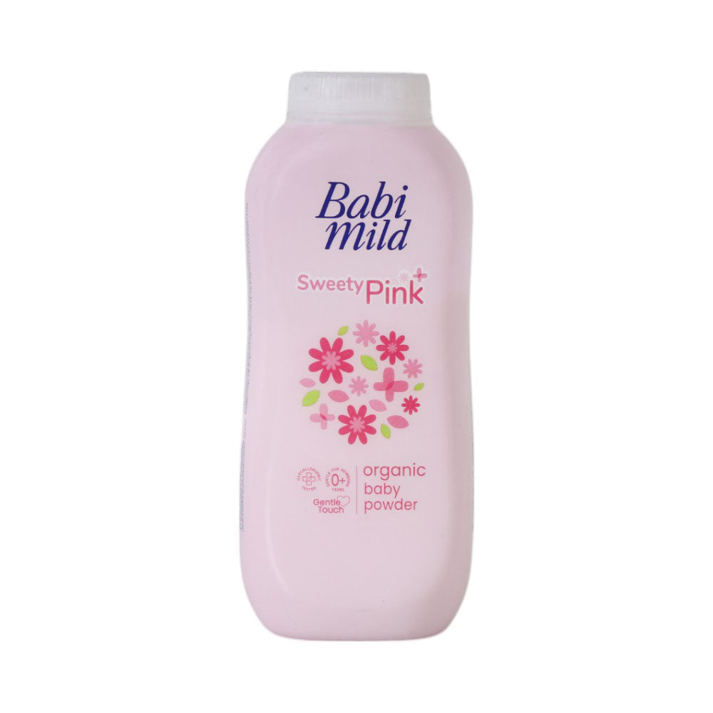 BABI MILD BABY POWDER ORGANIC SWEETY PINK 160 GM Default Title - MamasJan Grocery Nonfood