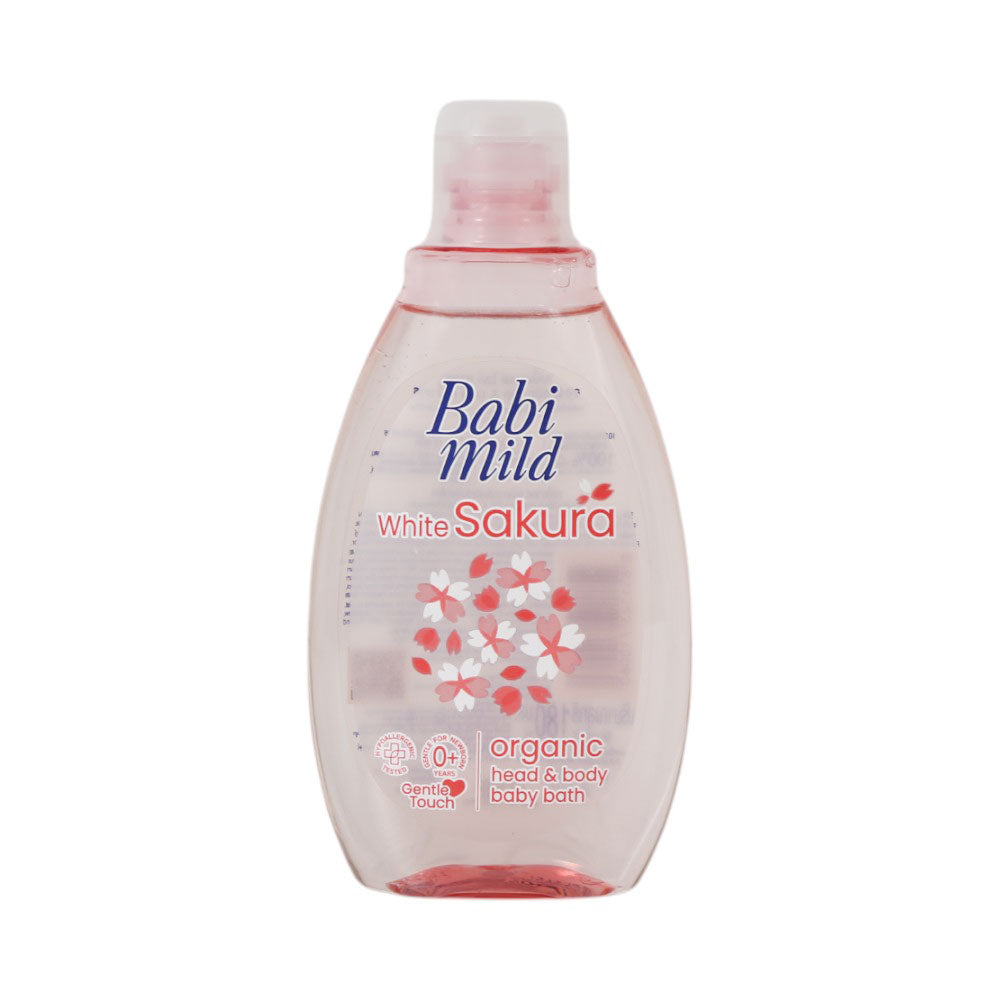 BABI MILD BABY BATH HEAD & BODY WHITE SAKURA 180 ML Default Title - MamasJan Grocery Nonfood