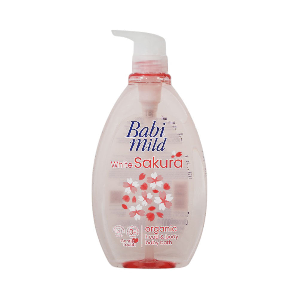 BABI MILD BABY BATH HEAD & BODY WHITE SAKURA 800 ML Default Title - MamasJan Grocery Nonfood