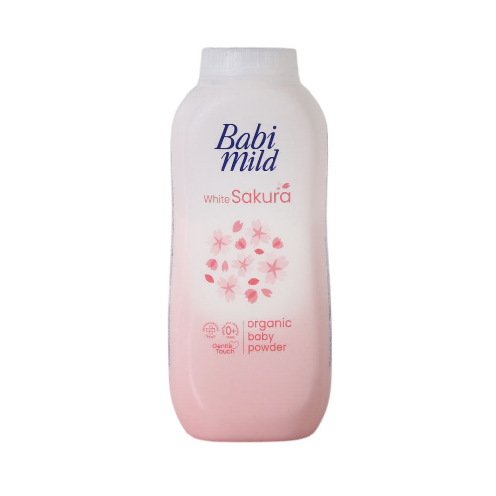 BABI MILD BABY POWDER ORGANIC WHITE SAKURA 160 GM Default Title - MamasJan Grocery Nonfood