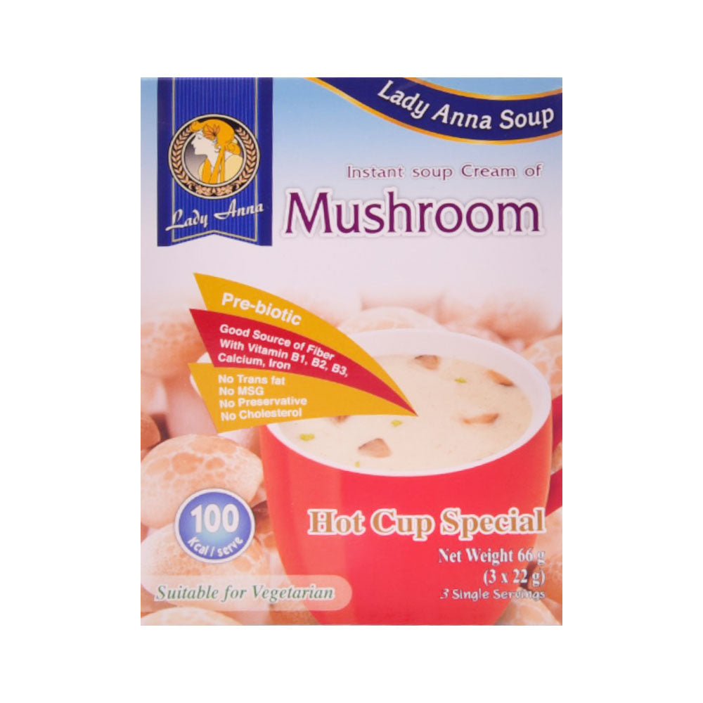 LADY ANNA INSTANT SOUP CREAM MUSHROOM 66G (3X22G) Default Title - MamasJan Grocery