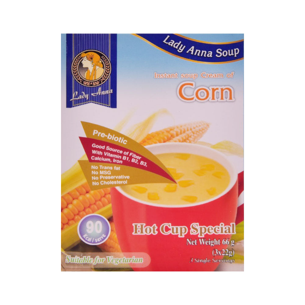 LADY ANNA INSTANT SOUP CREAM CORN 66G (3X22G) Default Title - MamasJan Grocery