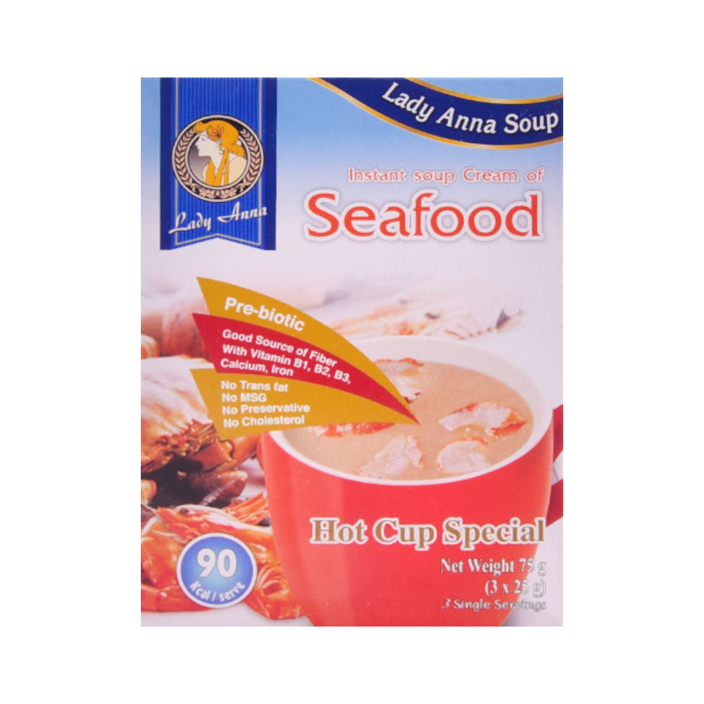 LADY ANNA INSTANT SOUP CREAM SEAFOOD 66G (3X22G) Default Title - MamasJan Grocery