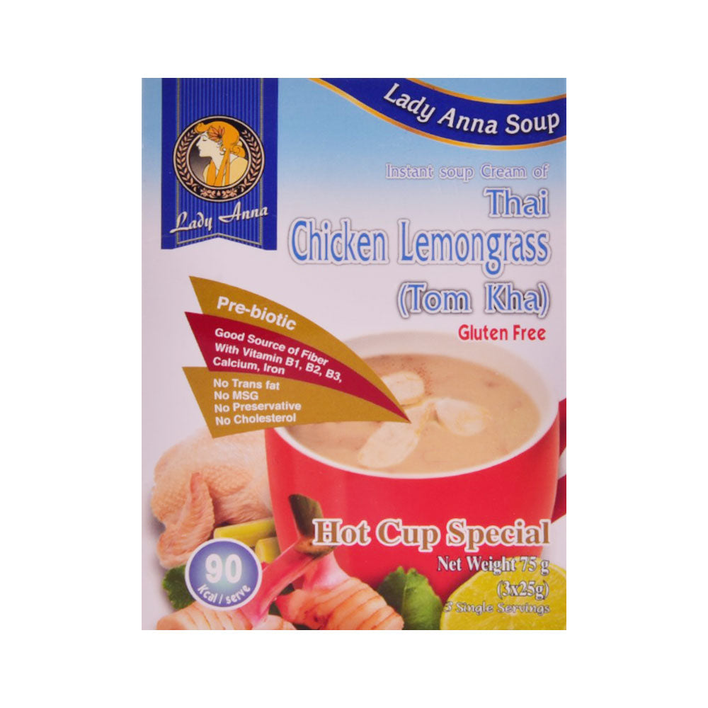 LADY ANNA INSTANT SOUP CREAM THAI CHICKEN LEMONGRASS 66G (3X Default Title - MamasJan Grocery
