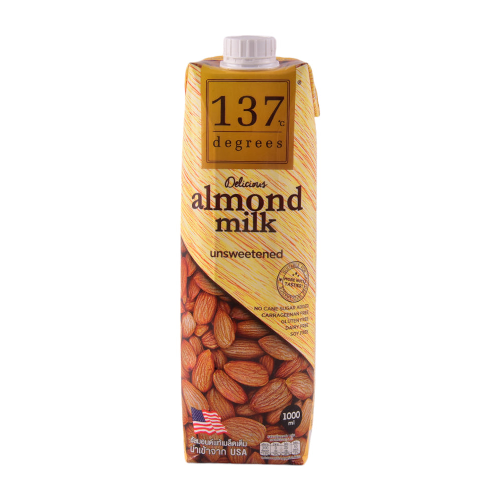 137 DEGREES ALMOND MILK UNSWEETENED 1000 ML Default Title - MamasJan Grocery