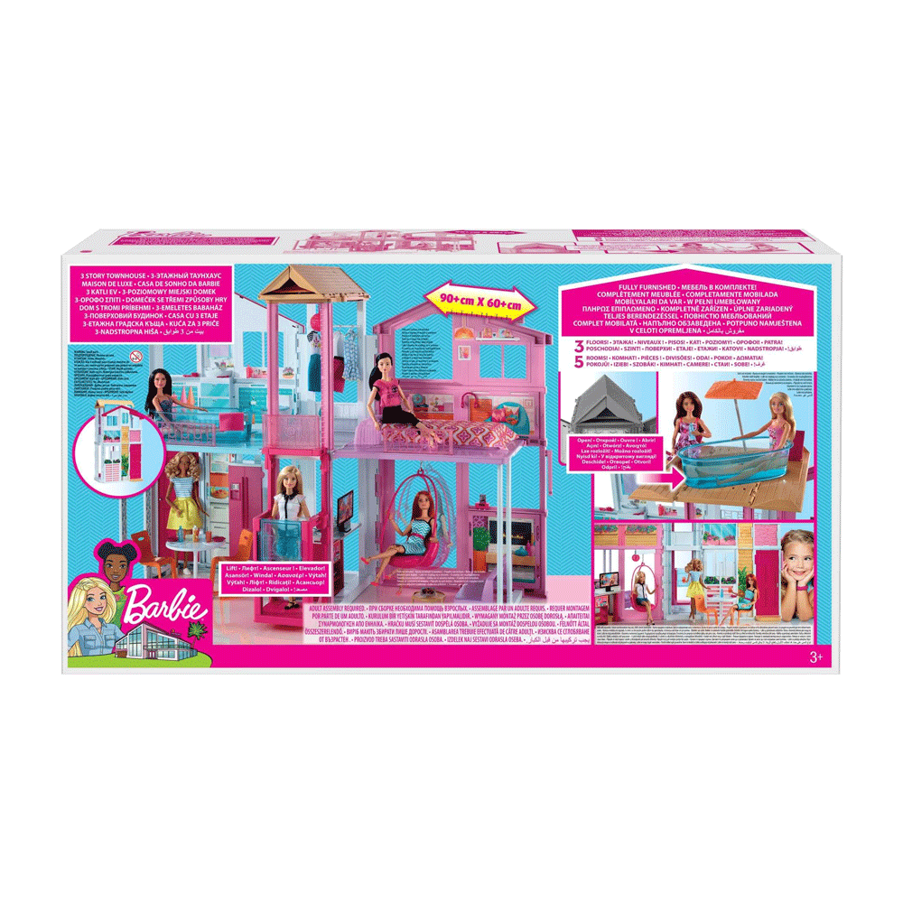 DLY32 BARBIE TOWN HOUSE BASIC Default Title - MamasJan Toys