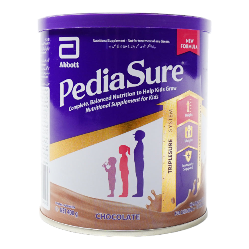 PEDIASURE NUTRITIONAL SUPPLEMENT POWDER FOR KIDS CHOCOLATE TIN 400 Default Title - MamasJan Grocery