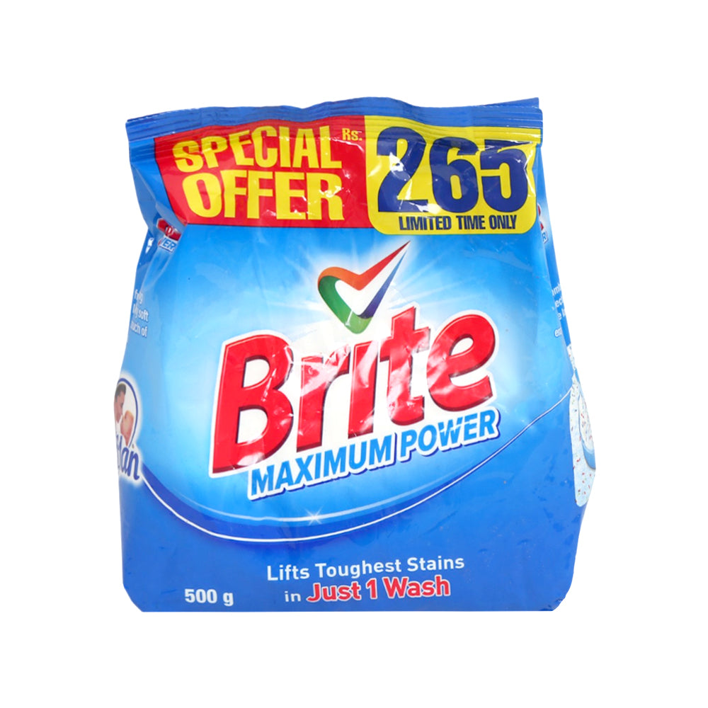 BRITE MAXIMUM POWER PROMO 500GM Default Title - MamasJan Grocery Nonfood