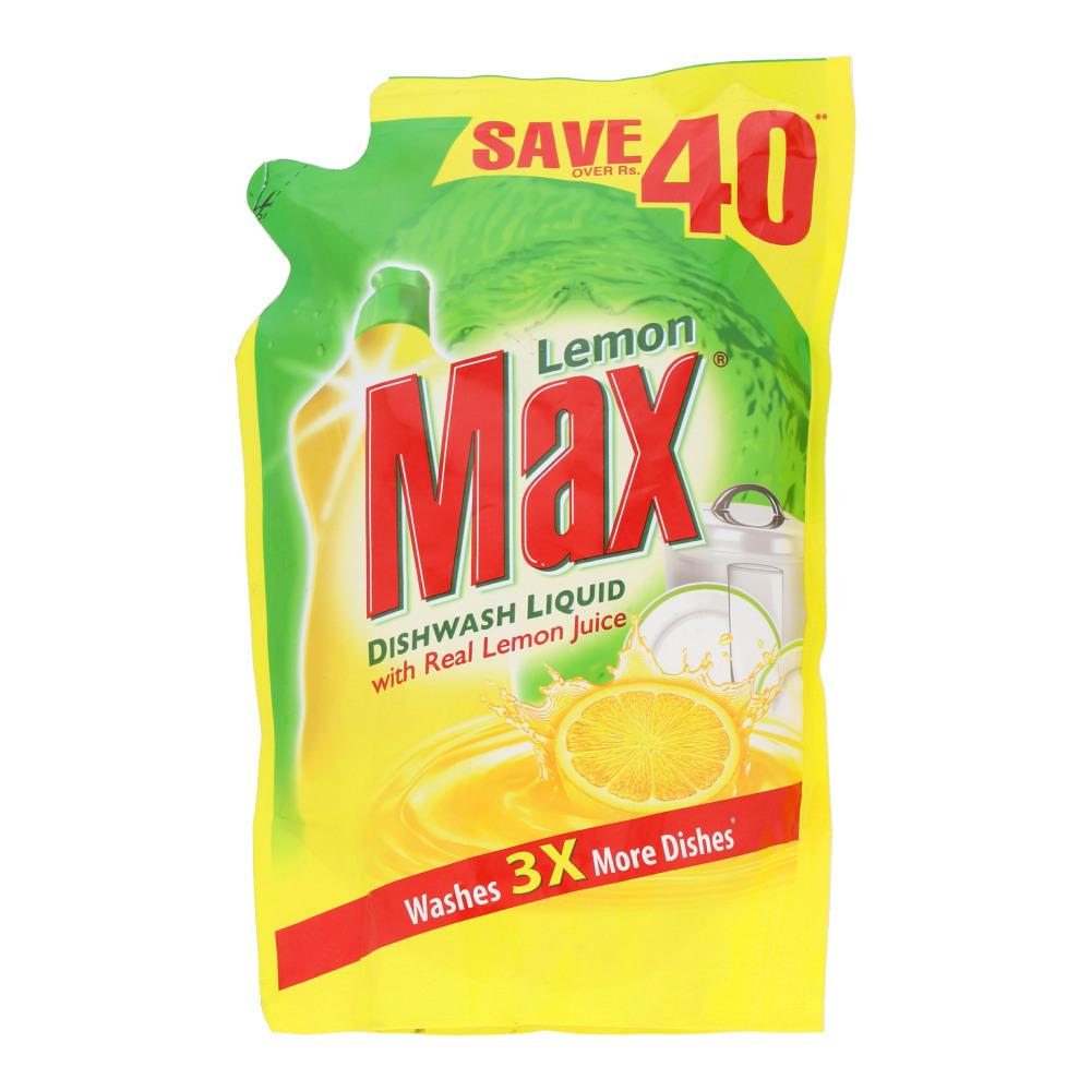 LEMON MAX DISHWASH LIQUID LEMON POUCH 450 ML Default Title - MamasJan Grocery Nonfood