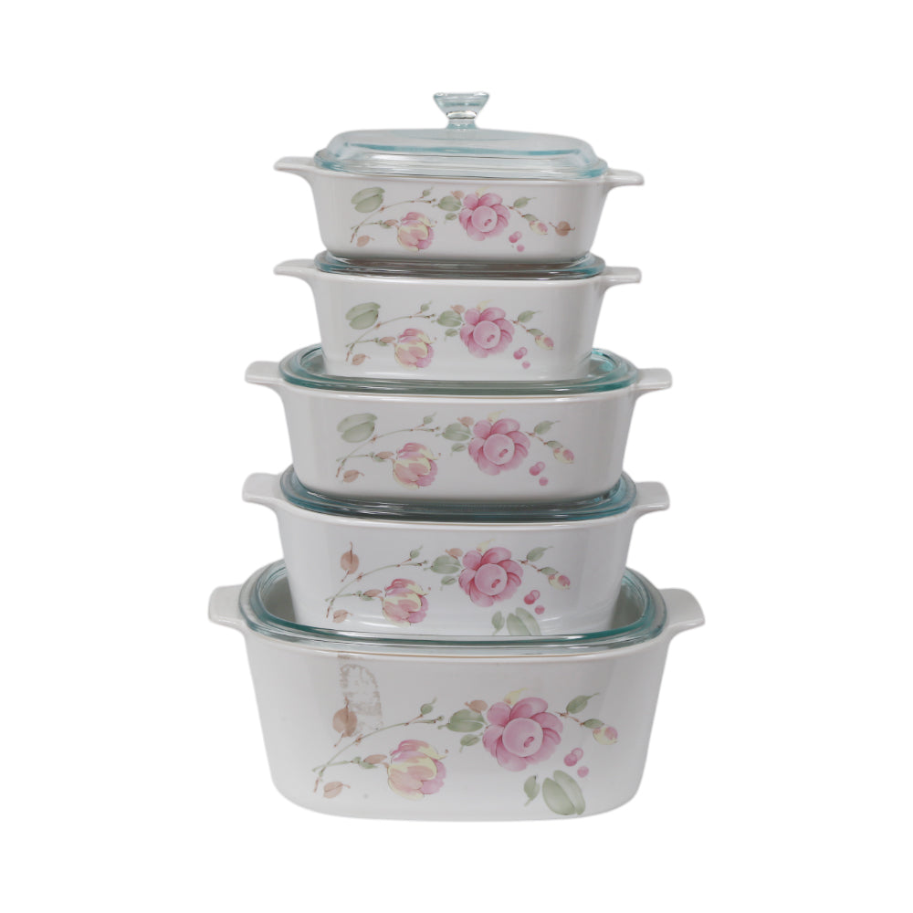 DONGA SET CORNINGWARE 10PCS COUNTY ROSE A-501RS SET Default Title - MamasJan Crockery
