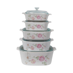 DONGA SET CORNINGWARE 10PCS COUNTY ROSE A-501RS SET Default Title - MamasJan Crockery