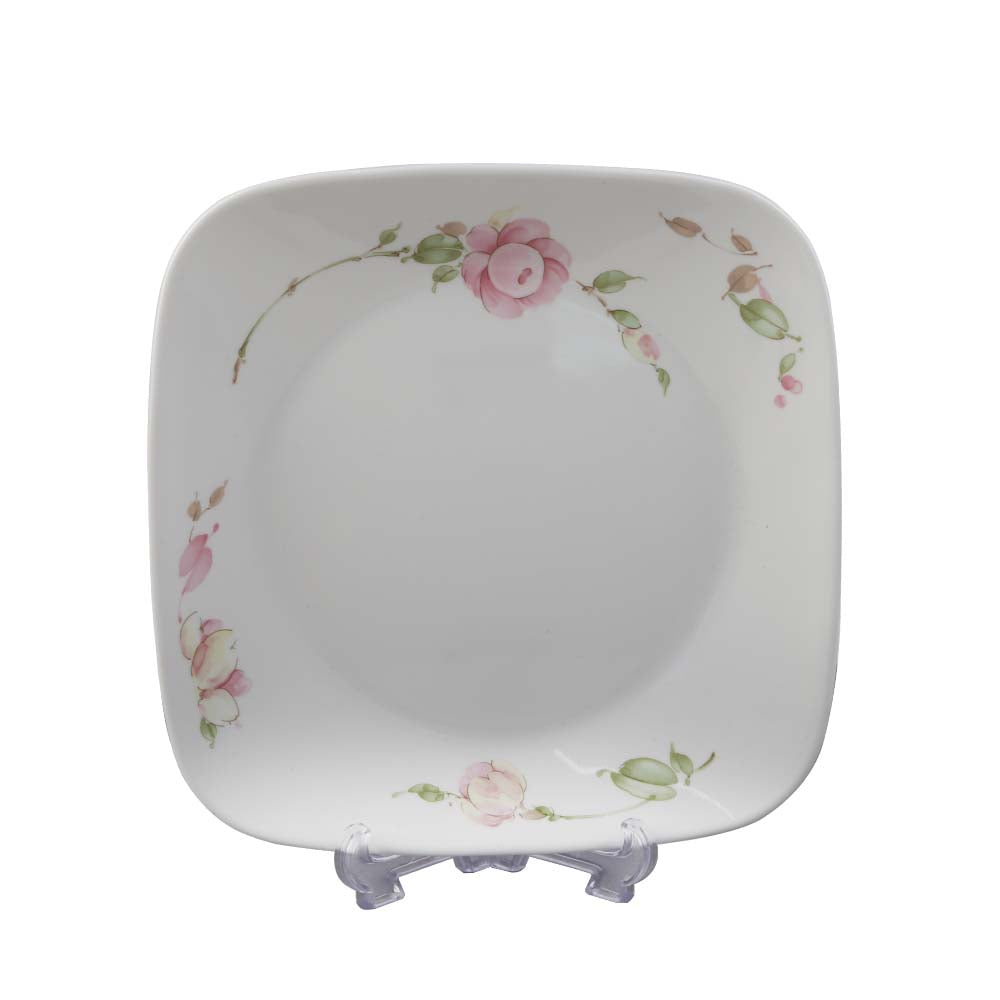 PLATE QUARTER SQUARE CORNINGWARE COUNTRY ROSE 2211-RS-LP PC Default Title - MamasJan Crockery