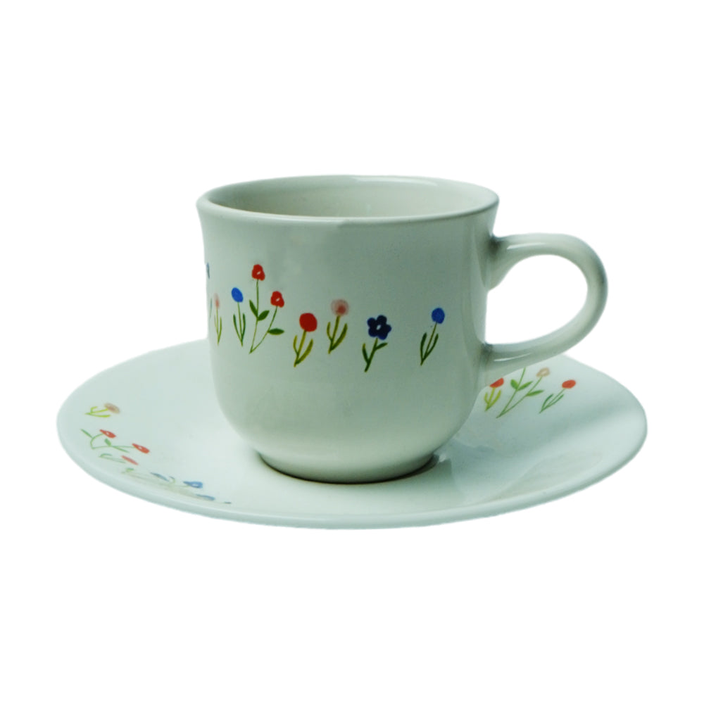CUP N SAUCER FLOWER HILL (Pack of 6) Default Title - MamasJan Crockery