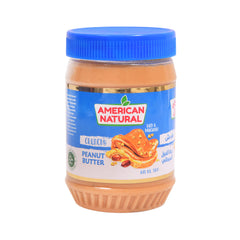 AMERICAN NATURAL PEANUT BUTTER CRUNCHY 510 GM Default Title - MamasJan Grocery Food