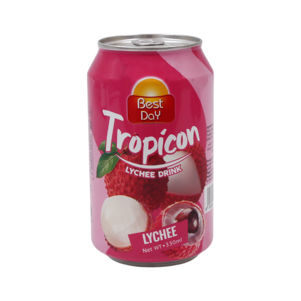BEST DAY TROPICON LYCHEE DRINK CAN 330 ML Default Title - MamasJan GroceryFoods