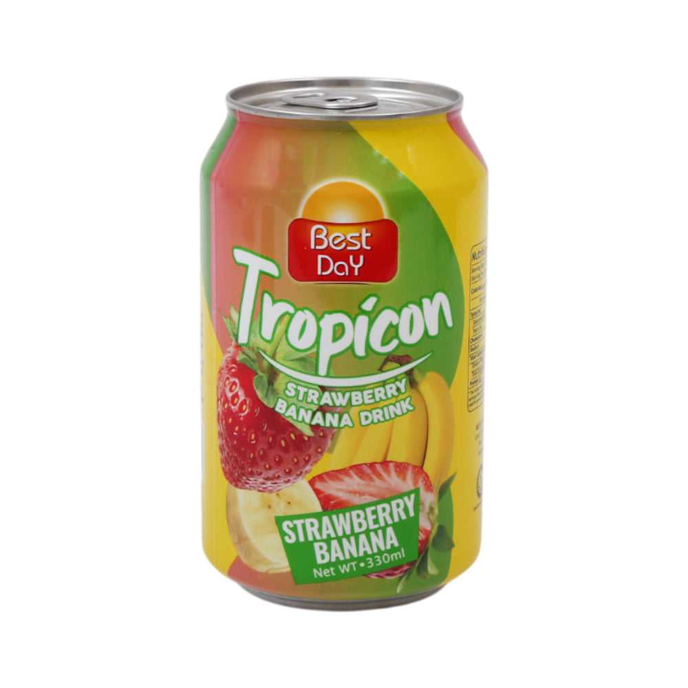 BEST DAY TROPICON STRAWBERRY BANANA DRINK CAN 330 ML Default Title - MamasJan GroceryFoods