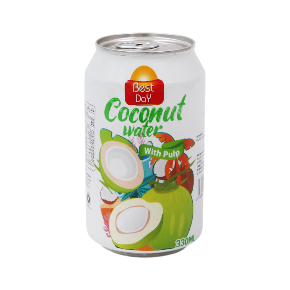 BEST DAY COCONUT WATER WITH PULP DRINK CAN 330 ML Default Title - MamasJan GroceryFoods