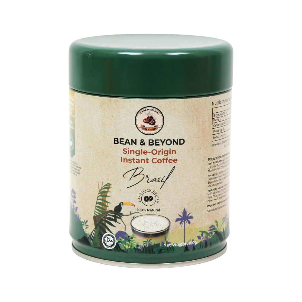 BEAN & BEYOND BRAZIL COFFEE TIN 100G Default Title - MamasJan GroceryFoods