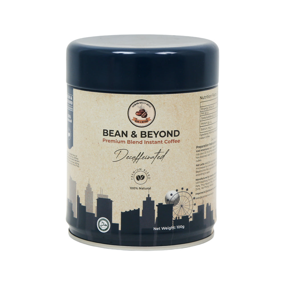 BEAN & BEYOND DECAFFEINATED COFFEE TIN 100G Default Title - MamasJan GroceryFoods