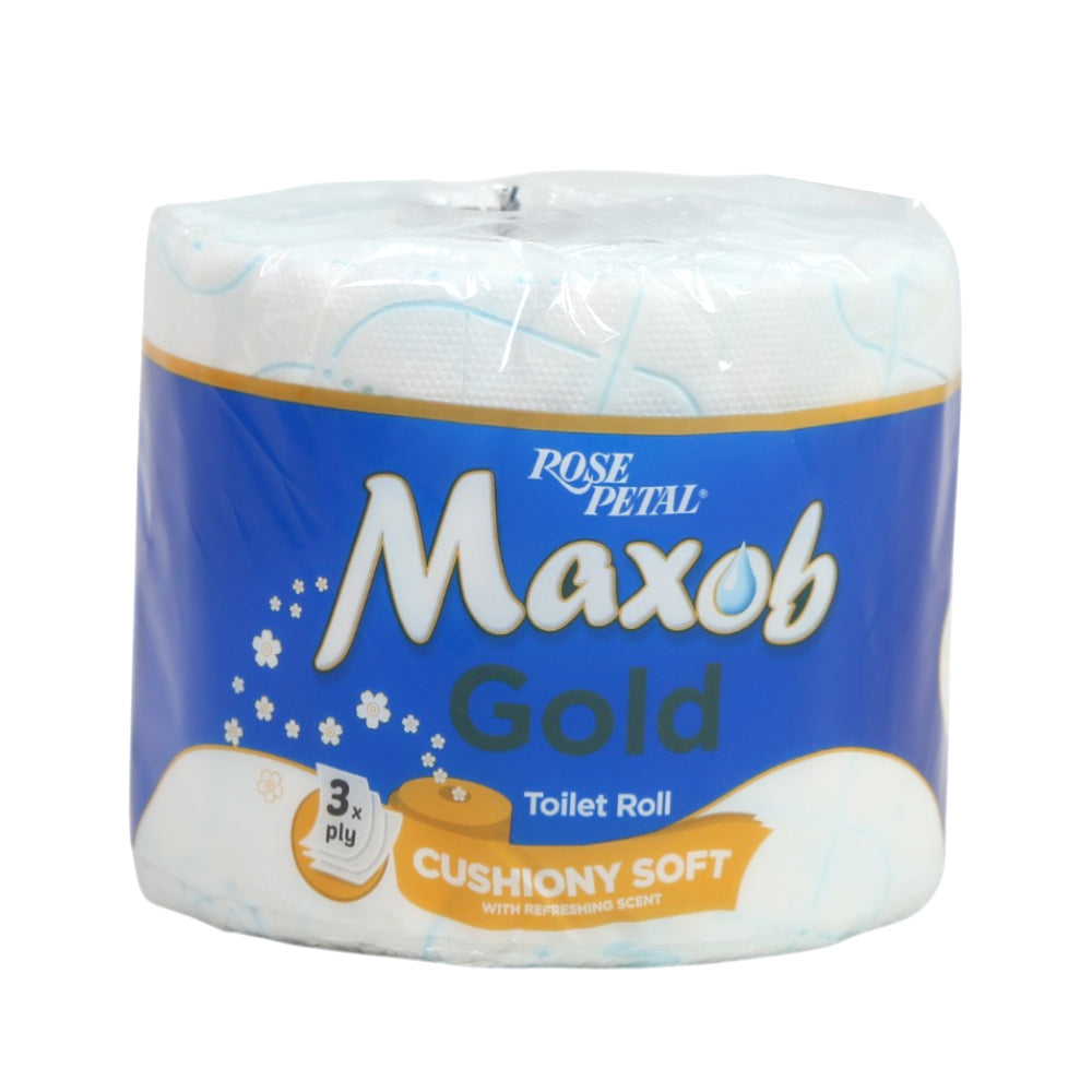ROSE PETAL TISSUE MAXOB TOILET ROLL GOLD SINGLE Default Title - MamasJan Grocery Nonfood
