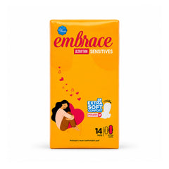 EMBRACE ULTRA THIN SENSITIVES EXTRA LONG 14 PCS Default Title - MamasJan Grocery Nonfood