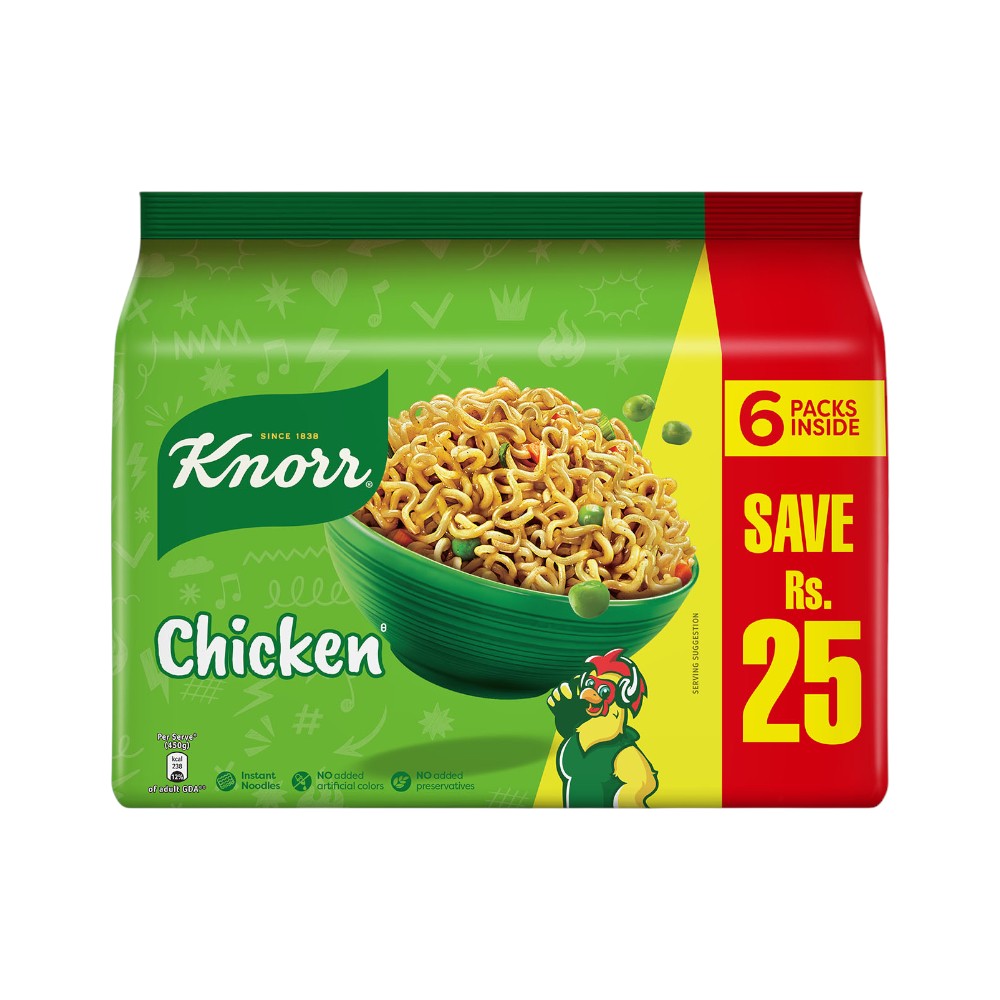 KNORR NOODLES CHICKEN PROMO PACK 1X6 300 GM Default Title - MamasJan Grocery