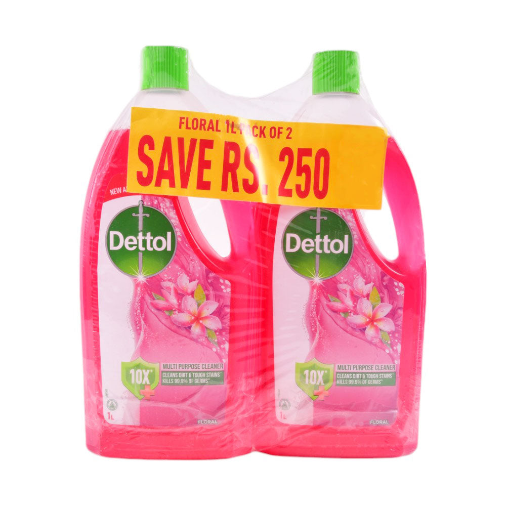 DETTOL FLOOR CLEANER FLORAL 1+1 1LTR PROMO PACK Default Title - MamasJan Grocery Nonfood