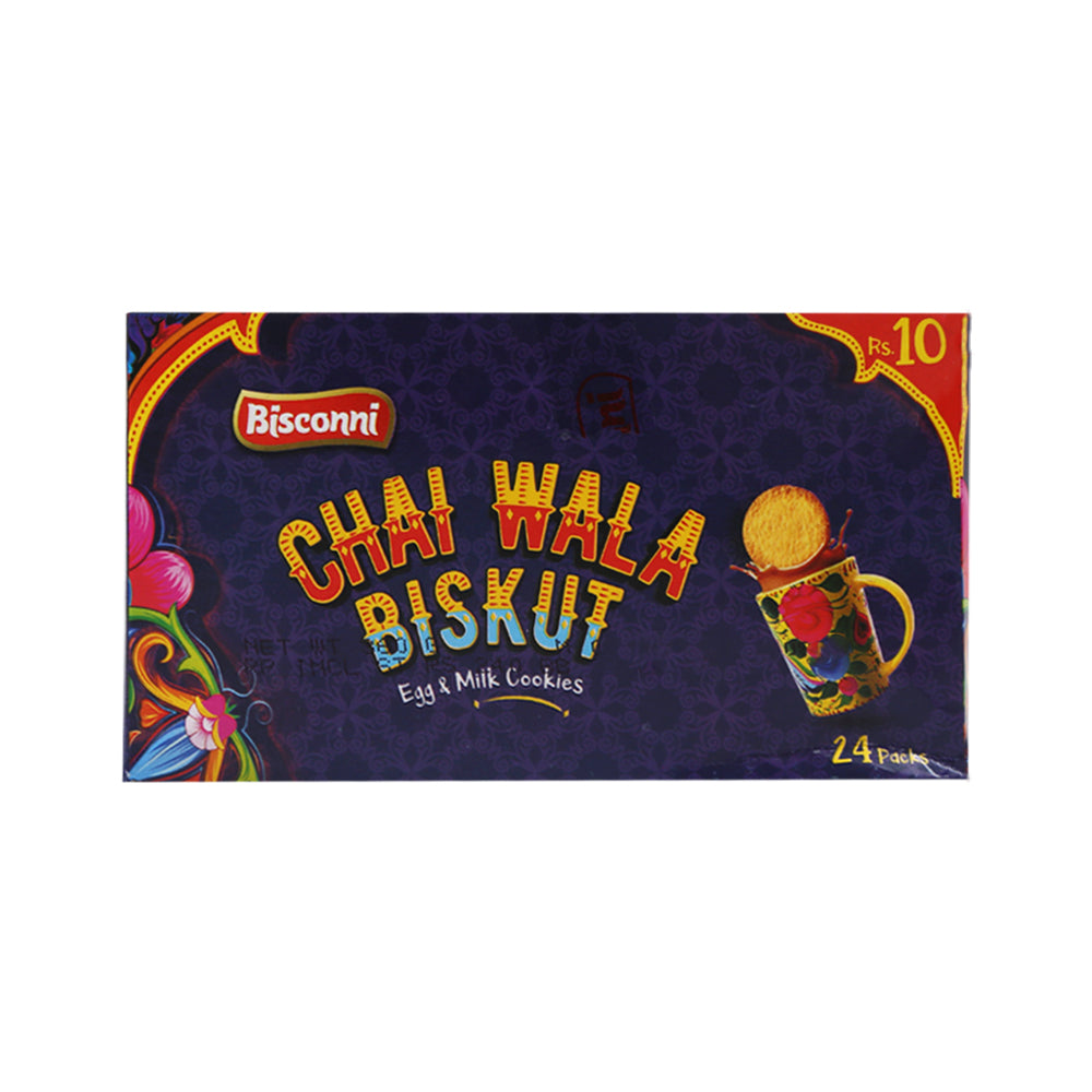 BISCONNI CHAI WALA BISKUT EGG & MILK COOKIES 39.6 GM (24 PCS Default Title - MamasJan Grocery Food