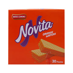 BISCONNI NOVITA ORANGE WAFERS 12 GM BOX 30 PC Default Title - MamasJan Grocery Food
