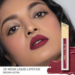 BBA SH 2X WEAR LIQUID LIPSTICK BROWN ASTRA Default Title - MamasJan Makeup