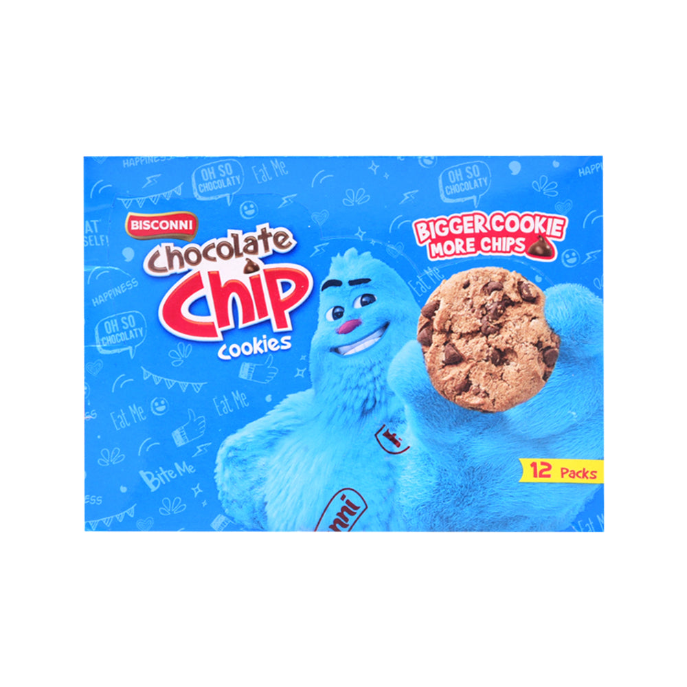 BISCONNI CHOCOLATE CHIP COOKIES HALF ROLL 46.8 GM 12PC BOX Default Title - MamasJan GroceryFoods