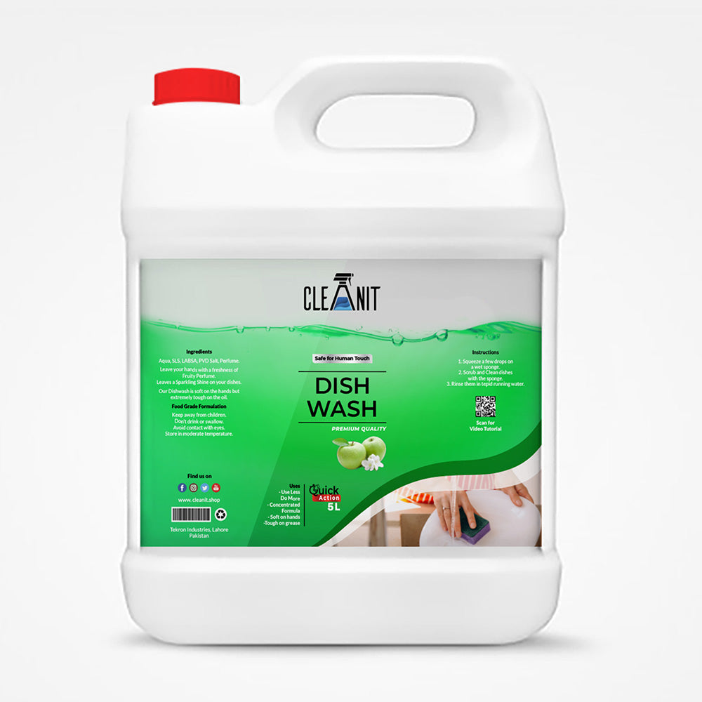 CLEAN IT DISHWASH GREEN APPLE 5LTR Default Title - MamasJan Grocery Nonfood