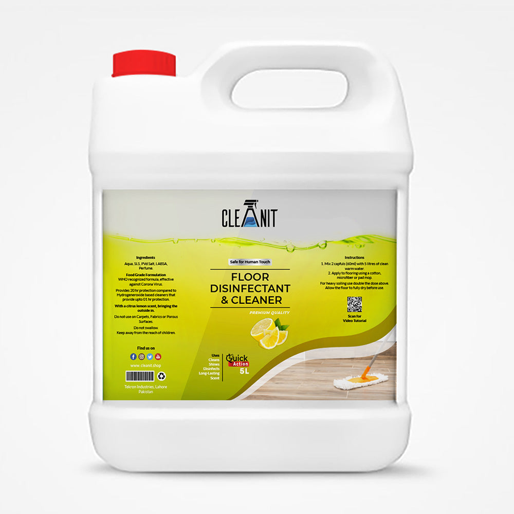CLEAN IT FLOOR DISINFECTANT LEMON 5LTR Default Title - MamasJan Grocery Nonfood