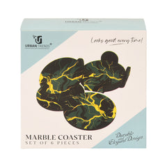 COASTER SET 6PC ACRYLIC MARBLE COLOR Default Title - MamasJan Crockery