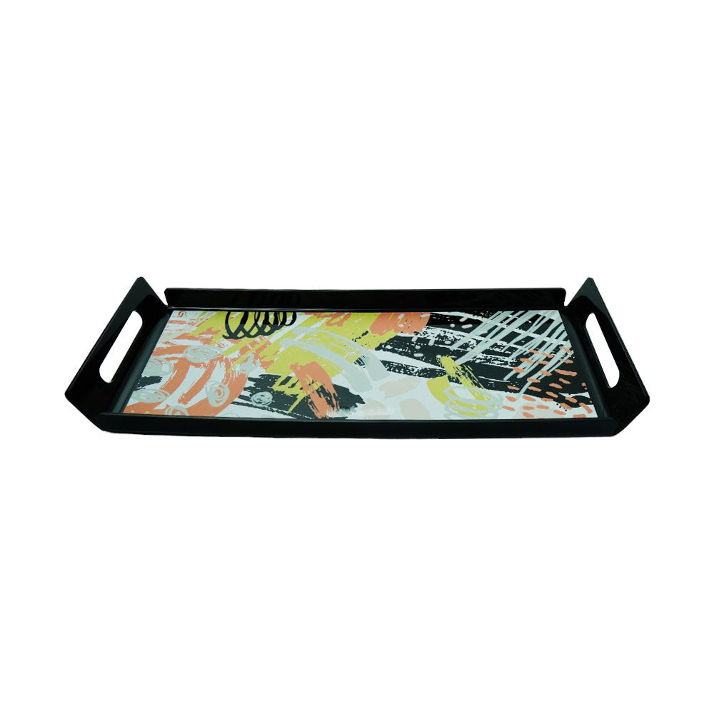 TRAY SMART SERVING (MAGICAL BLACK) ST-B4 Default Title - MamasJan Crockery