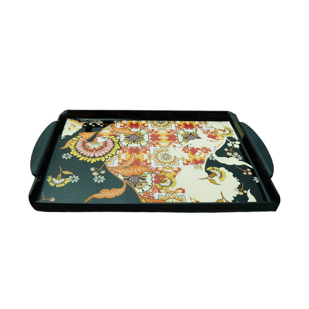 TRAY MAGICAL BLACK LARGE B1 Default Title - MamasJan Crockery