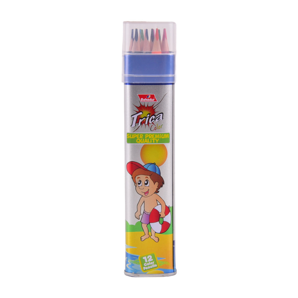 BAHADUR TRICA 12 PENCIL COLOR TIN B.I Default Title - MamasJan Toys