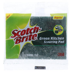 SCOTCH BRITE SCOURING PAD GREEN KITCHEN REGULAR 1PC Default Title - MamasJan Grocery Nonfood