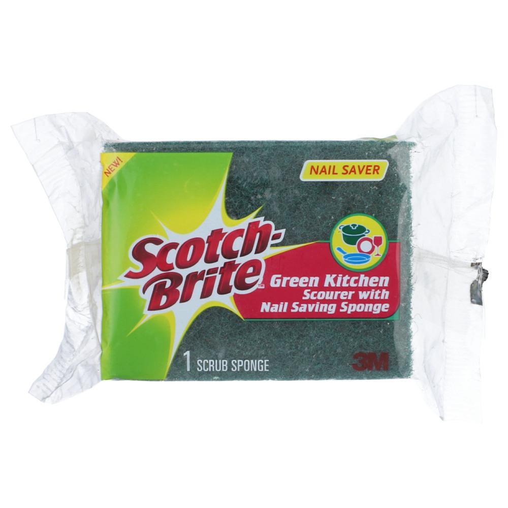 SCOTCH BRITE SPONGE GREEN KITCHEN NAIL SAVER 1PC Default Title - MamasJan Grocery Nonfood