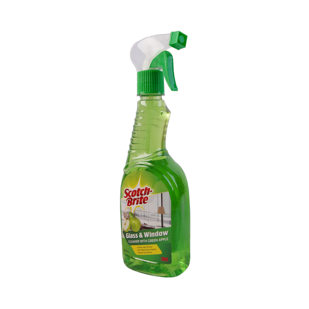 SCOTCH BRITE GLASS CLEANER & WINDOW GREEN APPLE 500 ML Default Title - MamasJan Grocery Nonfood