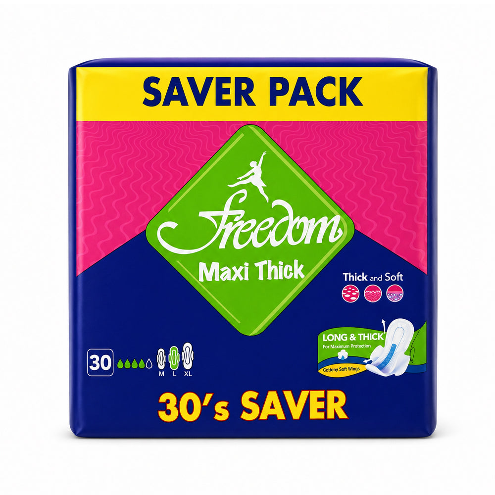 FREEDOM SANITARY PADS MAXI THICK LONG 30 SAVER PACK Default Title - MamasJan Grocery Nonfood