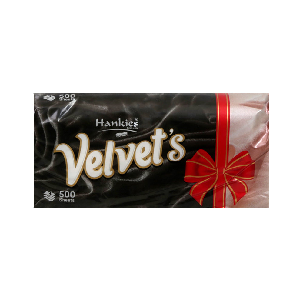 HANKIES TISSUE VALVET SOFT PACK 3 PLY 500 SHEETS Default Title - MamasJan Grocery Nonfood
