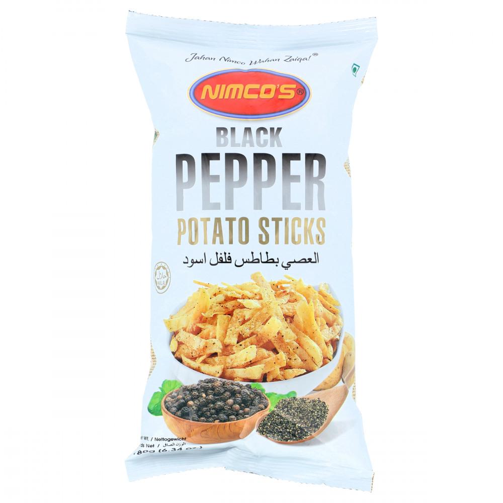 NIMCOS BLACK PEPPER POTATO STICKS 180 GM Default Title - MamasJan Grocery