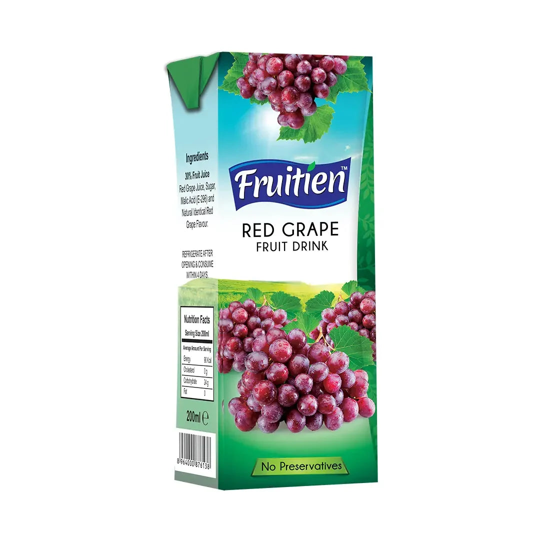 FRUITIEN JUICE RED GRAPES PREMIUM NECTAR 200 ML Default Title - MamasJan Grocery