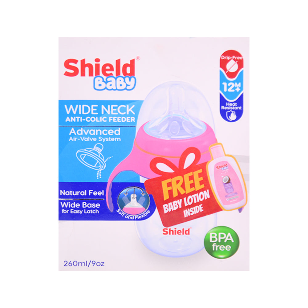 SHIELD FEEDER WIDE NECK ANTI-COLIC 260 ML Default Title - MamasJan Grocery Nonfood