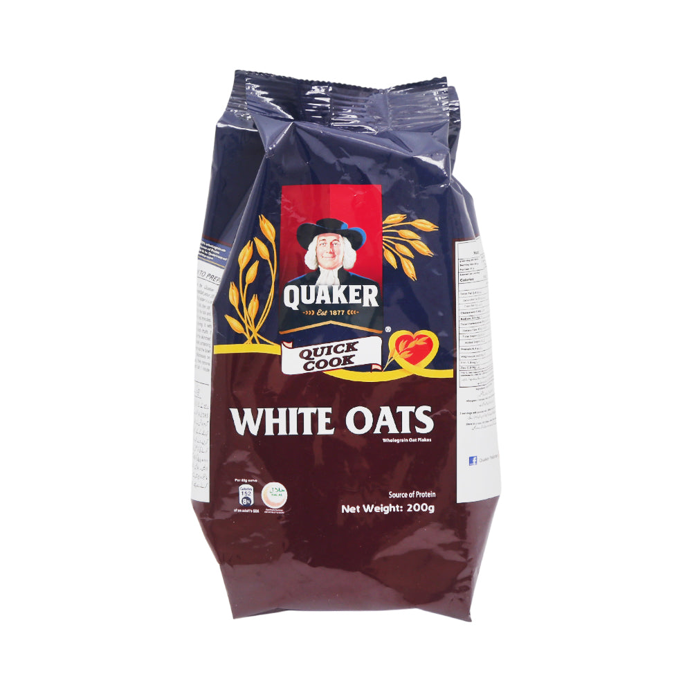 QUAKER WHITE OATS POUCH 200 GM Default Title - MamasJan Grocery Food