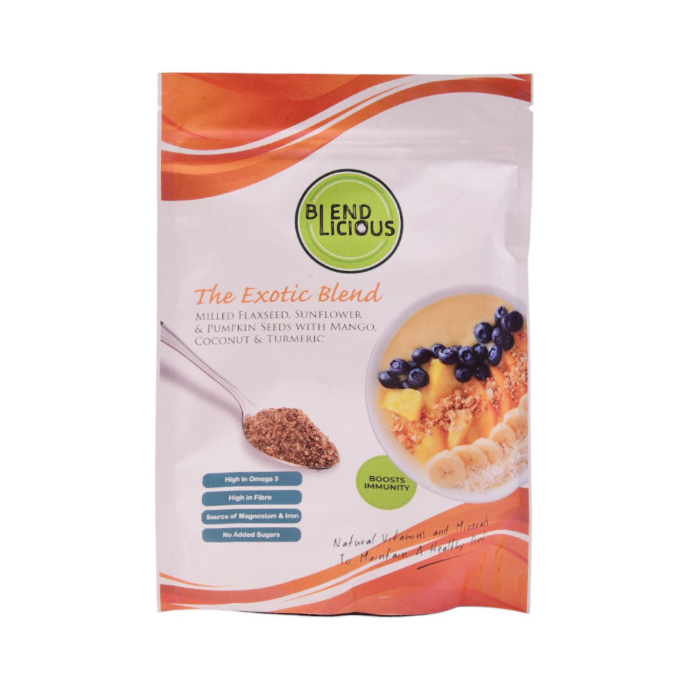 BLENDLICIOUS MILLED FLAXSEED MANGO COCONUT & TURMERIC 250 GM Default Title - MamasJan GroceryFoods