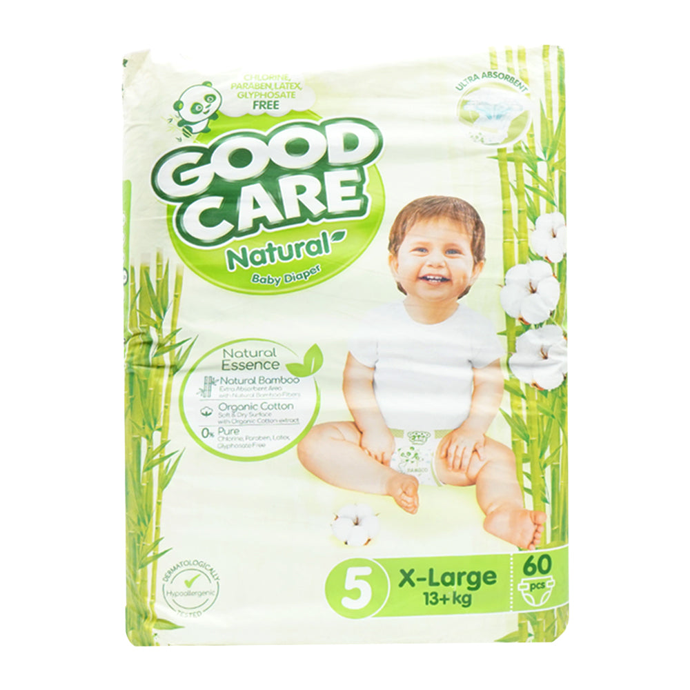 GOODCARE NATURAL DIAPER X-LARGE 60 PCS JUMBO Default Title - MamasJan Grocery Nonfood