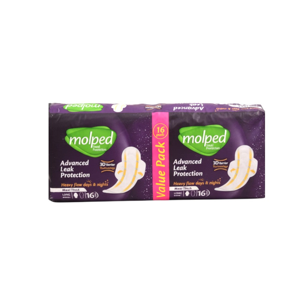 MOLPED ADVANCED LEAK PROTECTION MAXI THICK LONG 16 PCS Default Title - MamasJan GroceryFoods